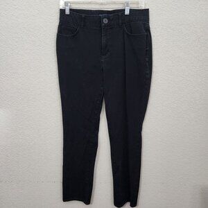 Women’s Chaps Black Straight Leg Pants Size 8 Classic Fit Casual Workwear